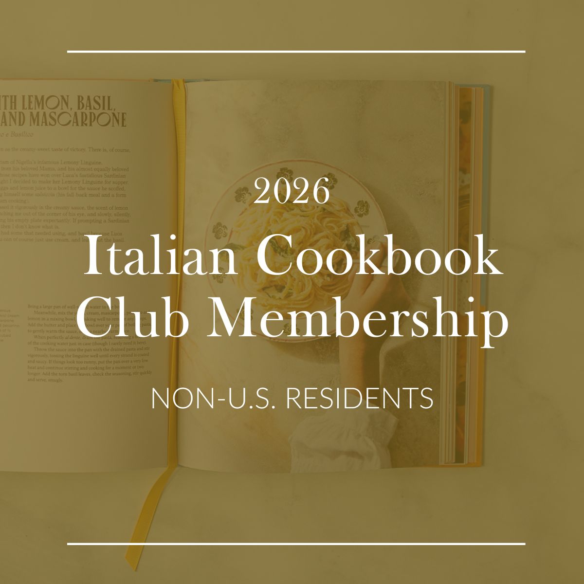 Quanto Basta Italian Cookbook Club Membership: Non U.S. Residents