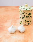 Leftover: Cortona Splatterware Garlic Jar