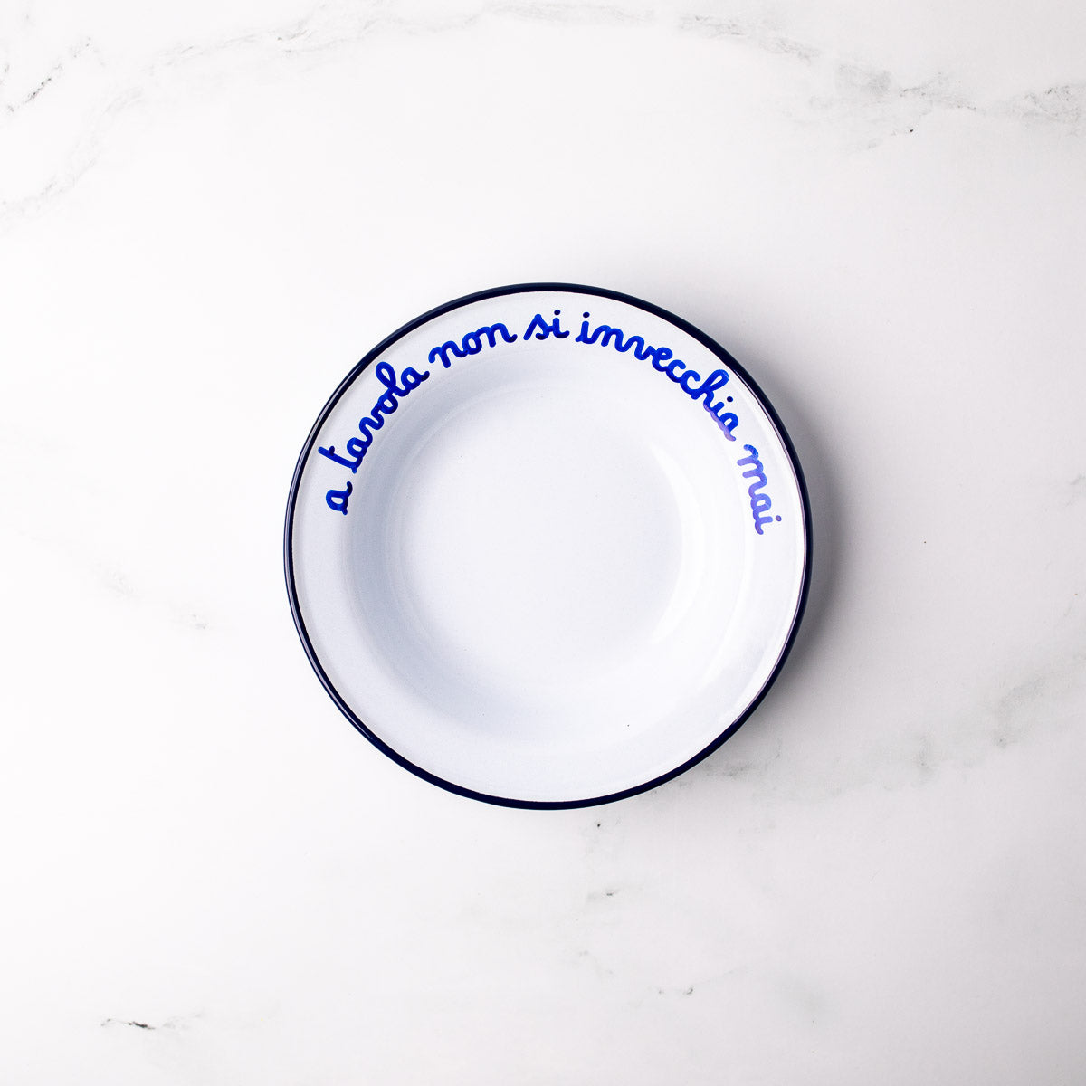 Italian Phrase Enamel Bowl