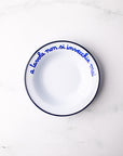 Leftover: Italian Phrase Enamel Bowl