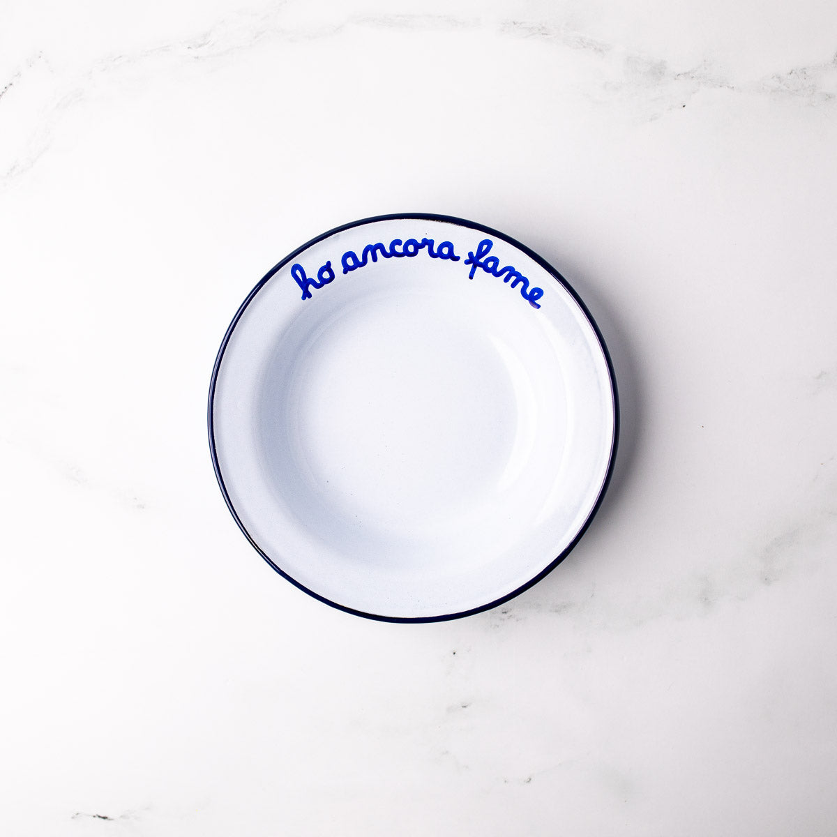 Italian Phrase Enamel Bowl
