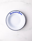 Leftover: Italian Phrase Enamel Bowl