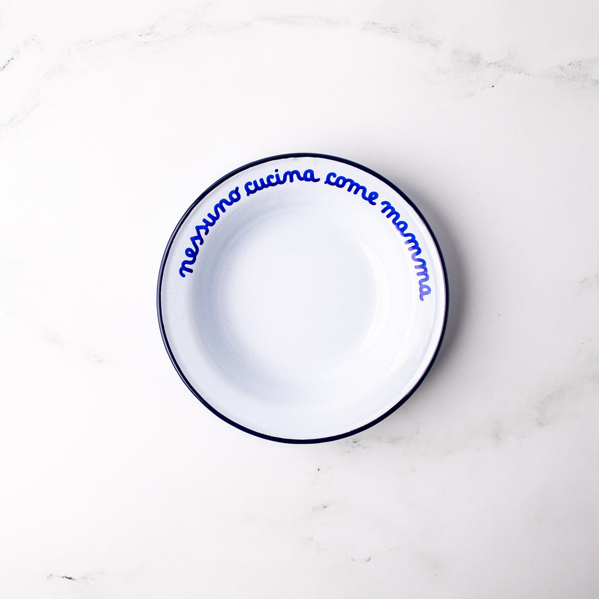 Italian Phrase Enamel Bowl