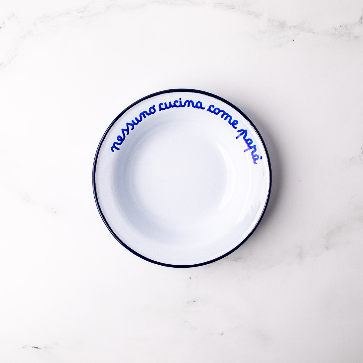 Italian Phrase Enamel Bowl