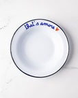 Leftover: Italian Phrase Enamel Bowl