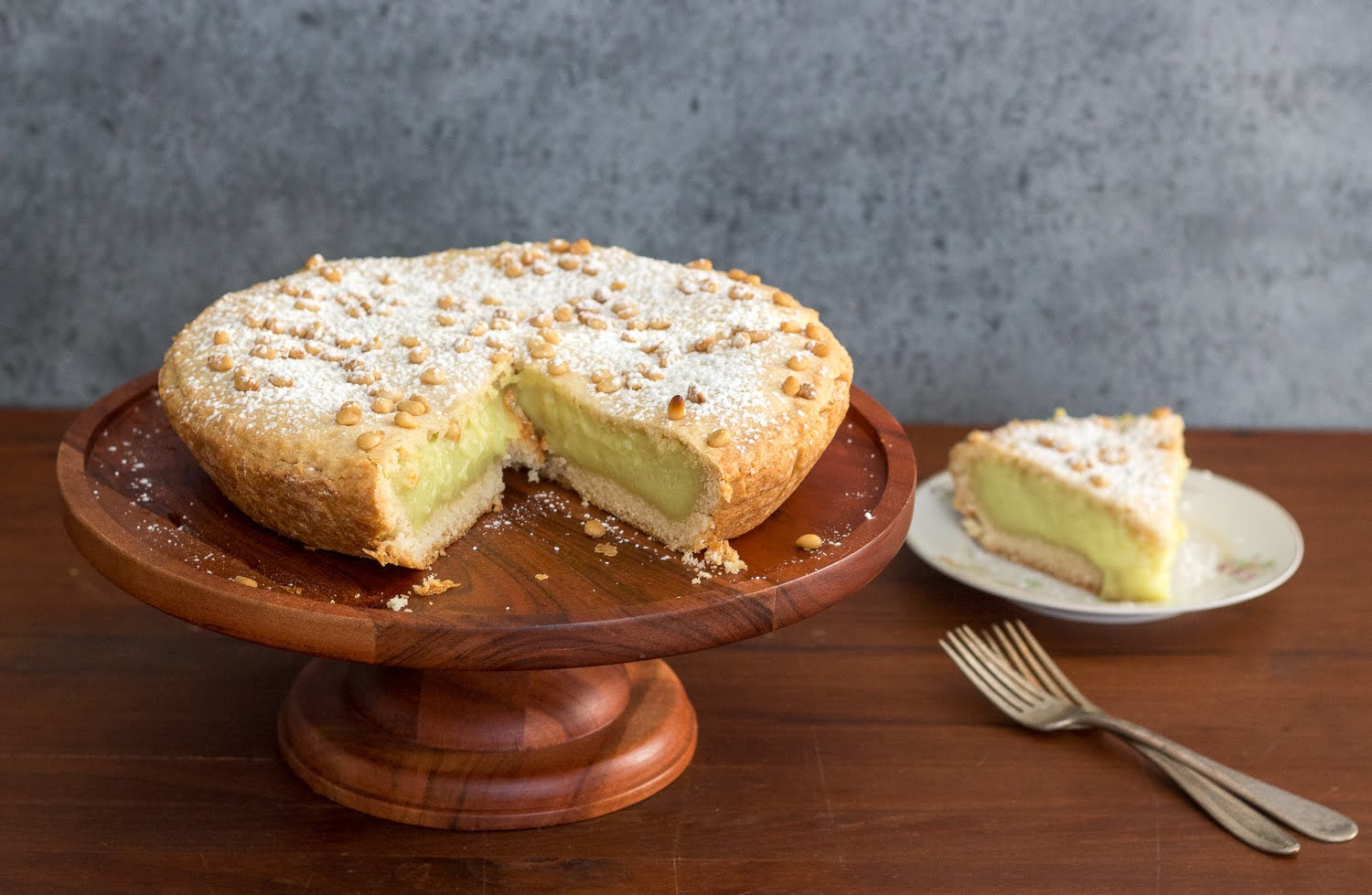 Vegan Torta della Nonna (Italian custard pie) recipe - q.b. cucina