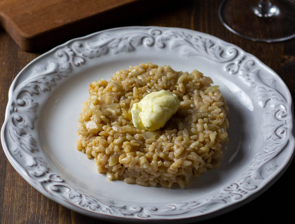 Risotto al Nebbiolo (a twist on risotto al barolo)