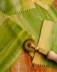 Fluted Brass Pasta Wheel