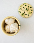 Cortona Splatterware Garlic Jar
