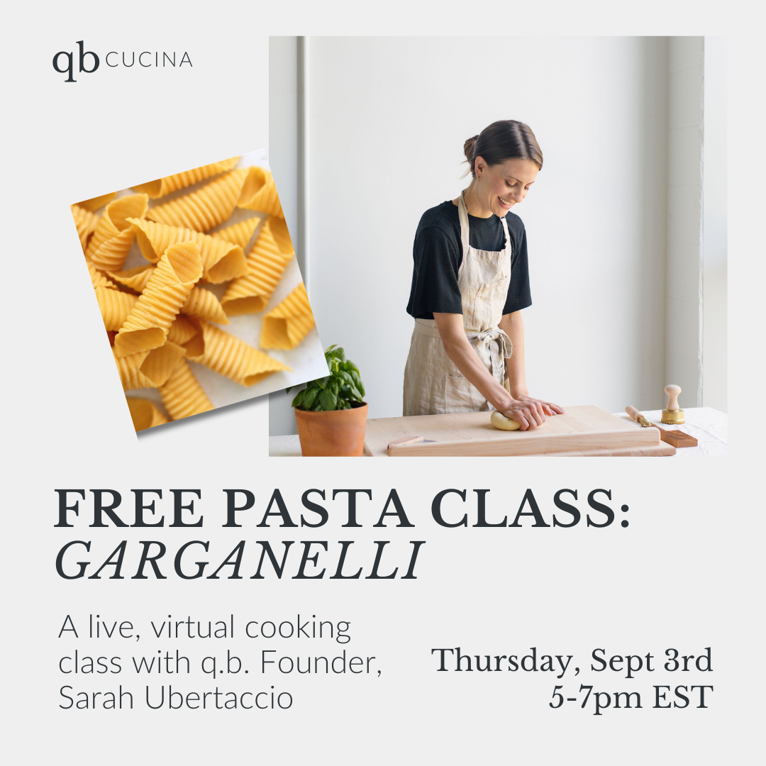 Free Pasta Class: Garganelli (September 3)