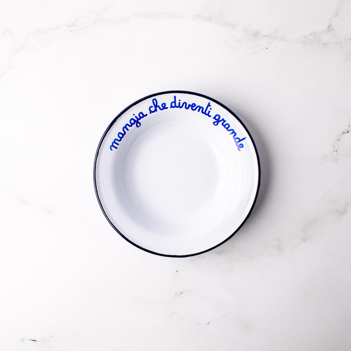 Italian Phrase Enamel Bowl