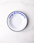 Italian Phrase Enamel Bowl