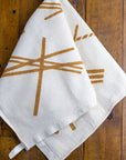 Hand-Stamped Peromatto Tea Towel