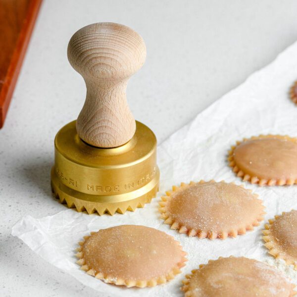 Aluminum Round Ravioli Stamp 1-9/16" With Wood Handle - Made In Italy - View #11